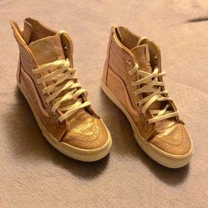 Vans Kids' Grade School Sk8-Hi Zip Glitter Shoes